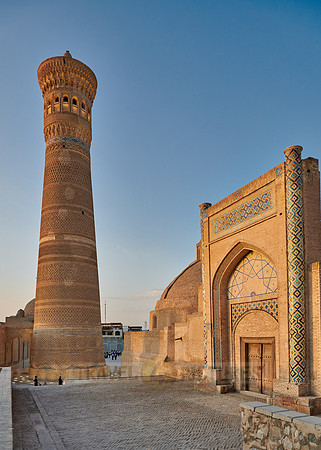 Kalon or Kaylon Minaret and Amir Alim Khan Madrassa