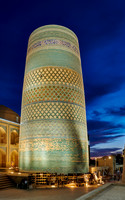 illuminated Kalta Minor Minaret, Itchan-Kala