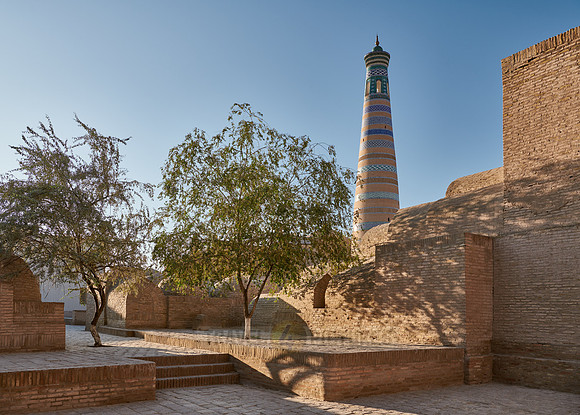 Islam Khodja or Islam Khoja Minaret and Madrassah, Itchan-Kala