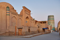 typical buildings in the alleys of the old town Itchan-Kala