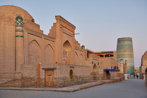 typical buildings in the alleys of the old town Itchan-Kala