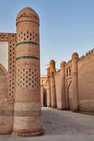 typical buildings in the alleys of the old town Itchan-Kala