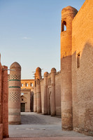 typical buildings in the alleys of the old town Itchan-Kala