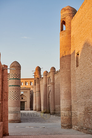 typical buildings in the alleys of the old town Itchan-Kala