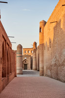 typical buildings in the alleys of the old town Itchan-Kala