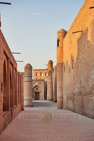 typical buildings in the alleys of the old town Itchan-Kala