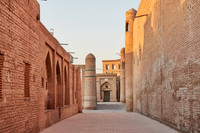 typical buildings in the alleys of the old town Itchan-Kala