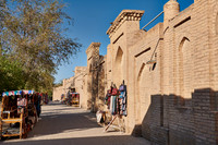typical buildings in the alleys of the old town Itchan-Kala