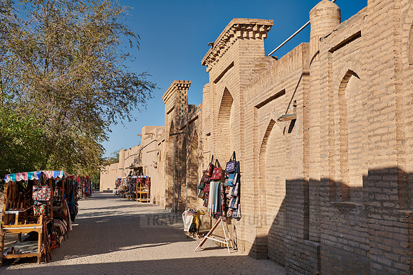 typical buildings in the alleys of the old town Itchan-Kala