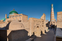 typical buildings in the alleys of the old town Itchan-Kala