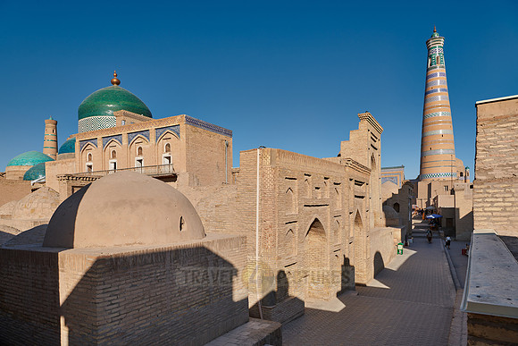 typical buildings in the alleys of the old town Itchan-Kala
