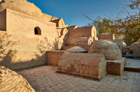 tombs inside the old town Itchan-Kala