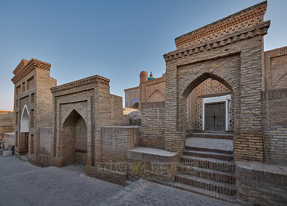typical buildings in the alleys of the old town Itchan-Kala