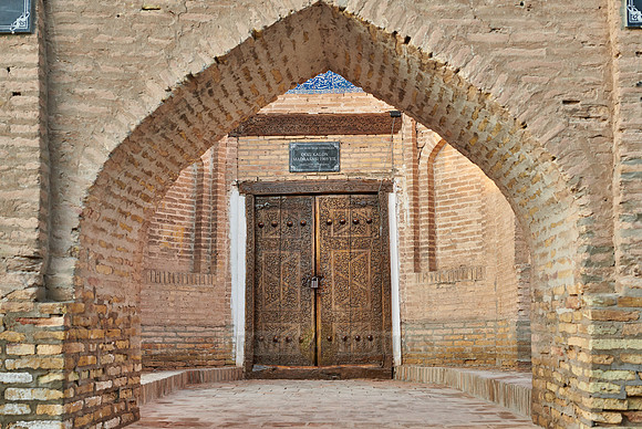 typical buildings in the alleys of the old town Itchan-Kala