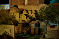 mysteriously night shots of tombs inside the old town Itchan-Kala