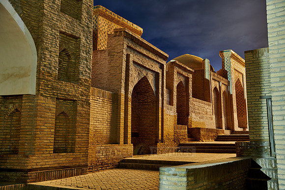 building structures in old town Itchan-Kala