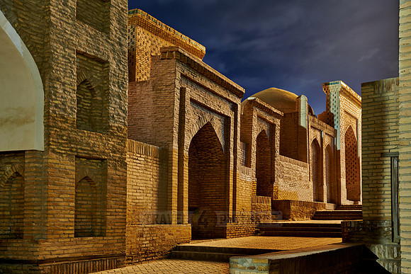 building structures in old town Itchan-Kala