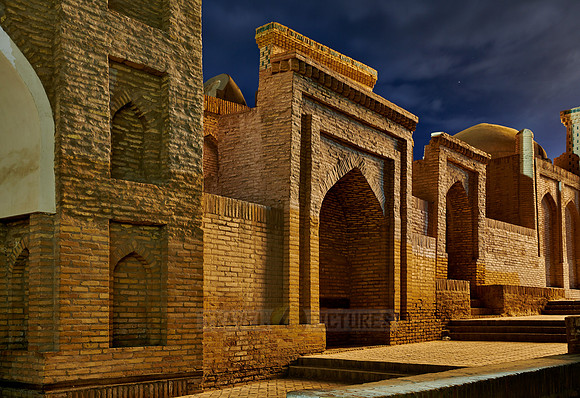 building structures in old town Itchan-Kala