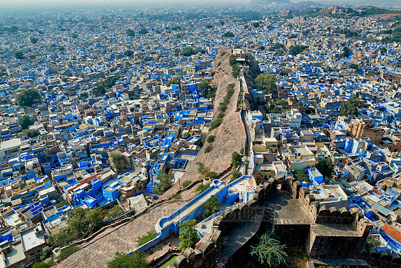 aerial view of Blue City Jodhpur