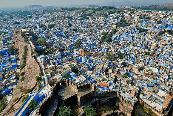 aerial view of Blue City Jodhpur