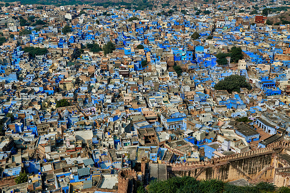aerial view of Blue City Jodhpur