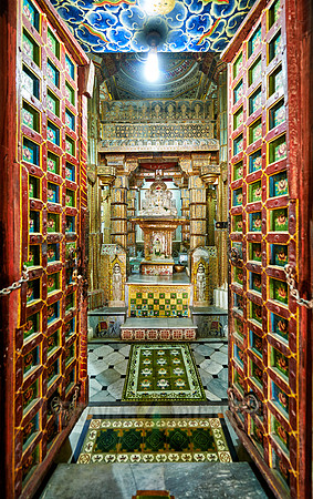 Altar inside Bhandasar Jain Temple
