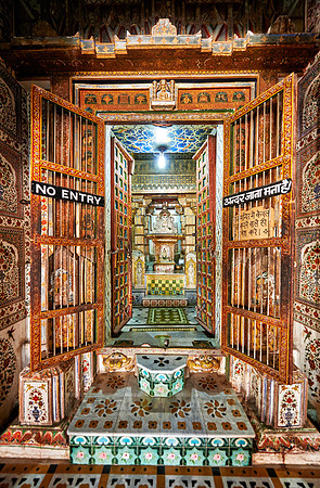 Altar inside Bhandasar Jain Temple