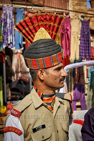 Policeman in traditional uniform
