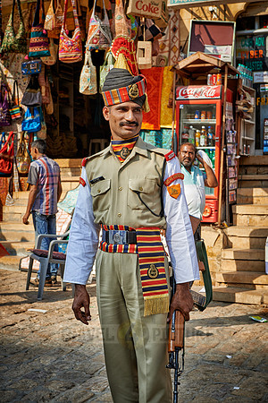 Policeman in traditional uniform