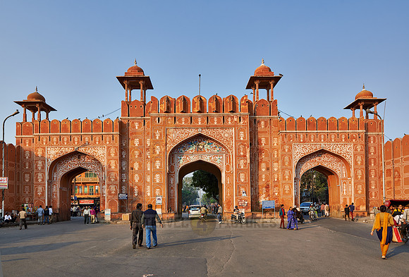 Ajmeri Gate, one of seven city gates of Jaipur