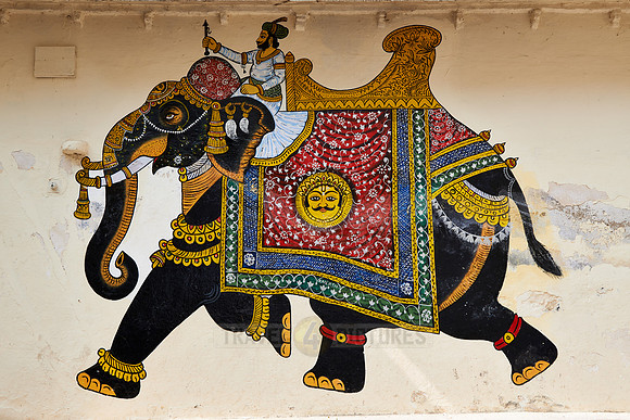 mural painting in City Palace of Udaipur