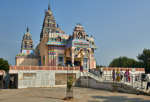Typical colorful temple of the Hindus