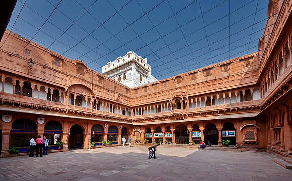 inner courtyard inside Junagarh Fort