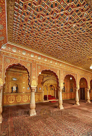 Karan Mahal, public audience hall, emperor throne, Exquisite glass inlay work