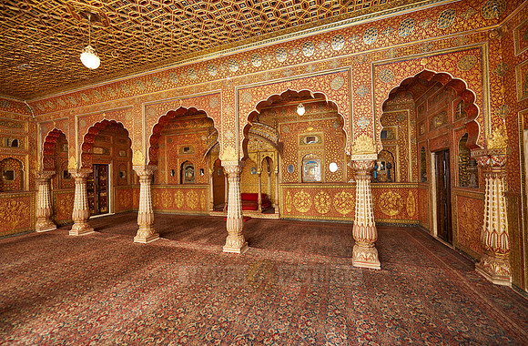 Karan Mahal, public audience hall, emperor throne, Exquisite glass inlay work