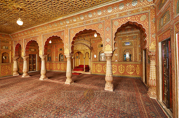 Karan Mahal, public audience hall, emperor throne, Exquisite glass inlay work