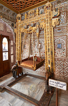 the Jhoola (swing) inside Phool Mahal or Flower Palace