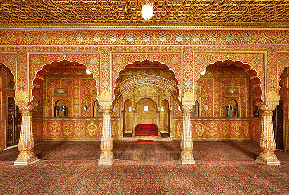Karan Mahal, public audience hall, emperor throne, Exquisite glass inlay work