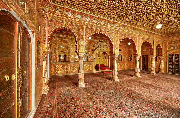 Karan Mahal, public audience hall, emperor throne, Exquisite glass inlay work