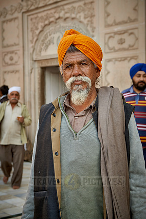 typical Sikh men with turban and beard