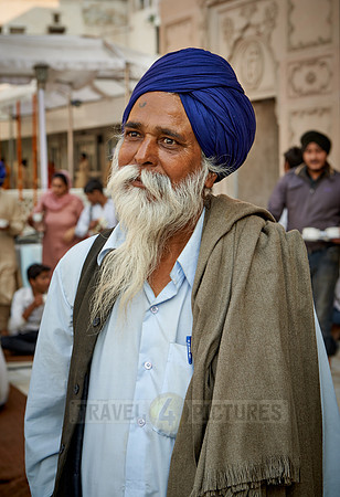 typical Sikh men with turban and beard
