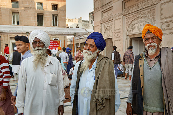 typical Sikh men with turban and beard