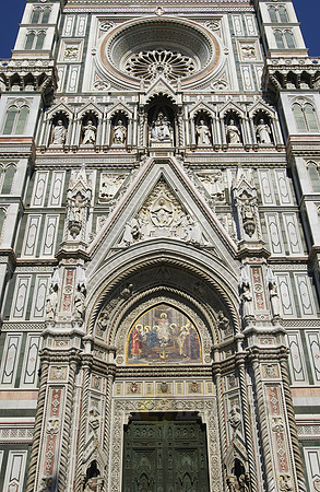 Marble facade of the famous Santa Maria del Fiore church