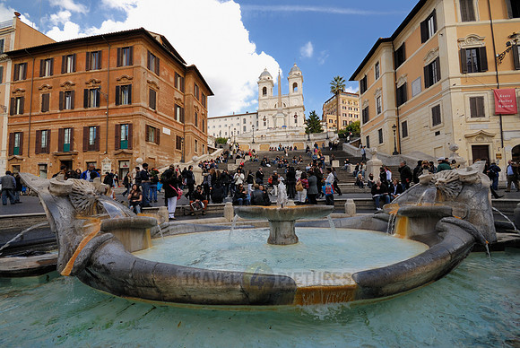 Spanish Steps and Fontana della Barcaccia, Piazza di Spagna