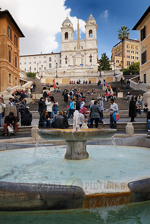 Spanish Steps and Fontana della Barcaccia, Piazza di Spagna