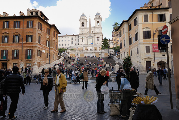 Spanish Steps and Fontana della Barcaccia, Piazza di Spagna
