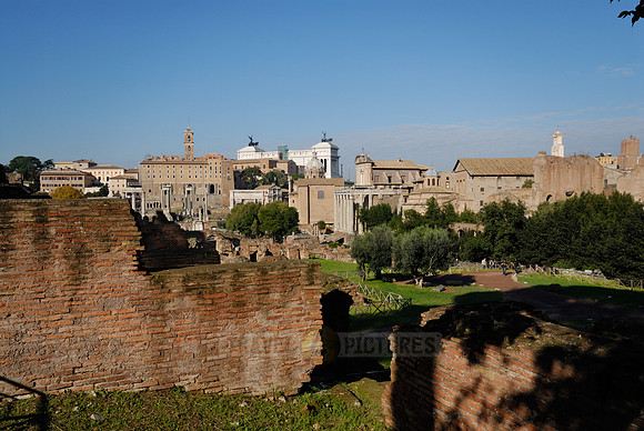 view from above on Roman Forum