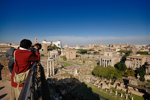 view from above on Roman Forum
