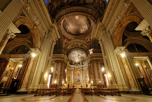 interior shot of church Sant'Ignazio