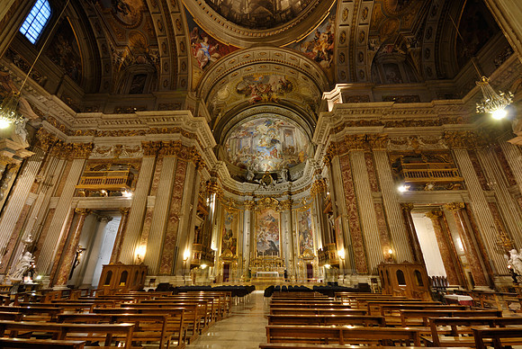 interior shot of church Sant'Ignazio